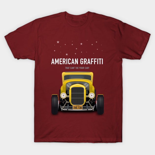 American Graffiti - Alternative Movie Poster T-Shirt by MoviePosterBoy